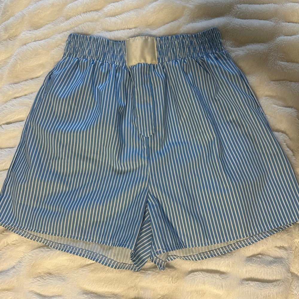 Blue Striped Boxer Shorts